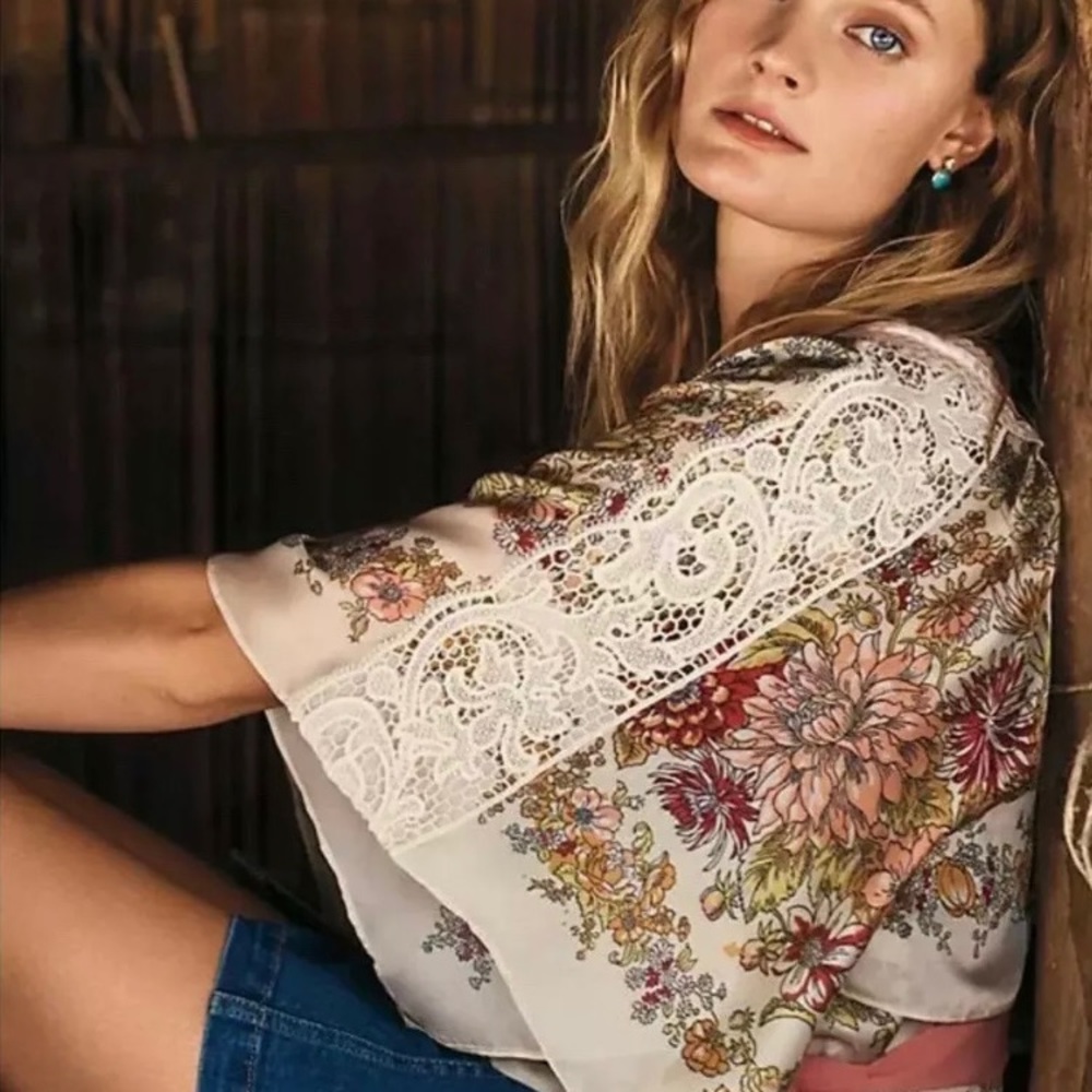 Anthropologie Silk Kimono Blouse